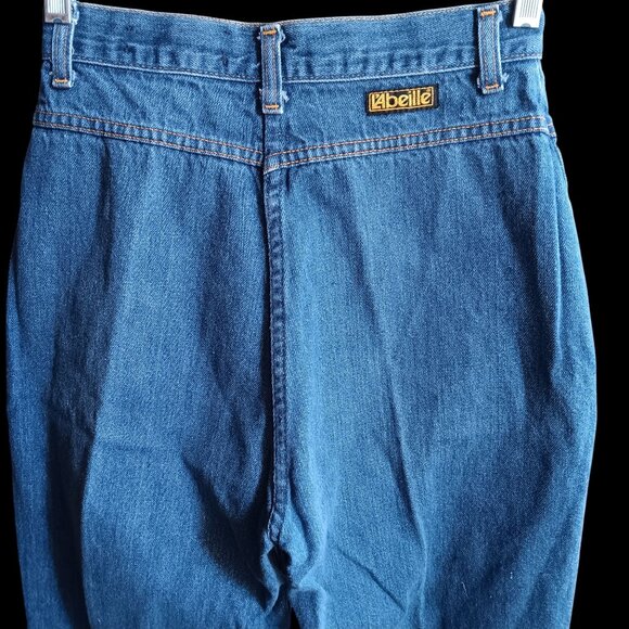 Vintage Womens' Jeans 12 25x31 L'Abeille High-Waisted Yoked Denim True Boho 70s - Picture 5 of 8